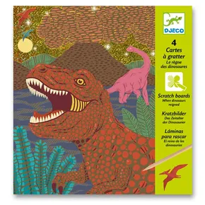 Kratzbilder Djeco - Dinosaurier